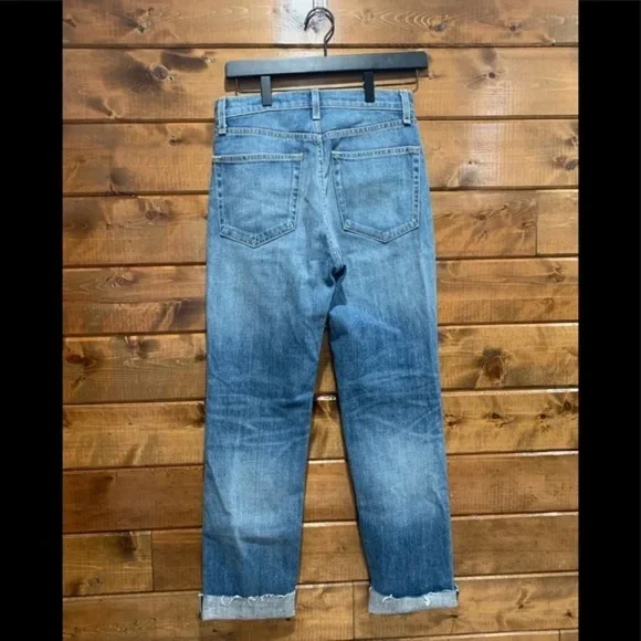 Rag & Bone Straight Leg High Rise Jeans in Rovers Medium Wash Stretch size 25 - Picture 5 of 15